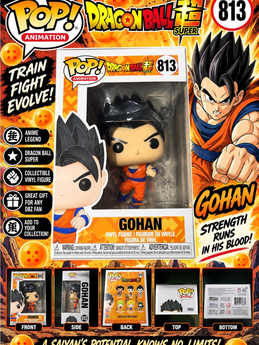 Funko Pop Dragon Ball Super Gohan #813 Anime DBZ Vinyl Figure 2020
